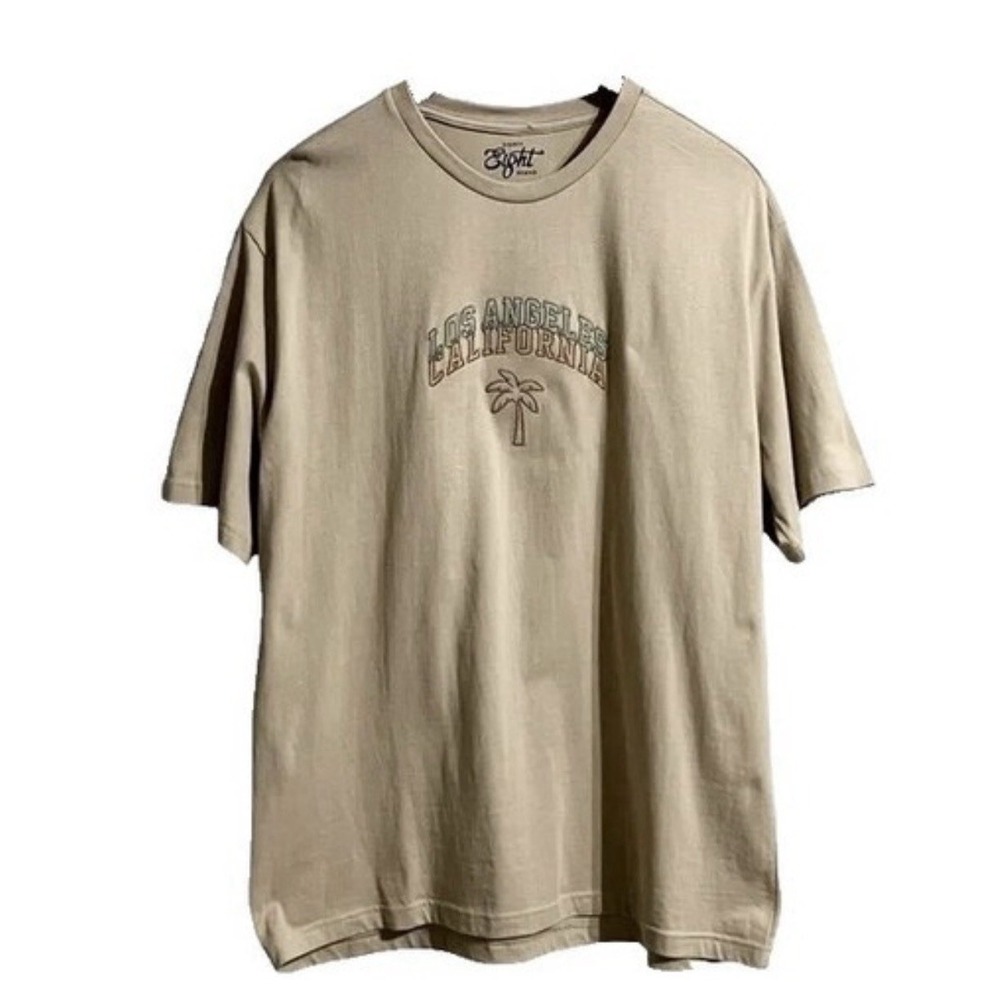 Eighty Eight Brand Mens Short Sleeve T-Shirt Large Tan